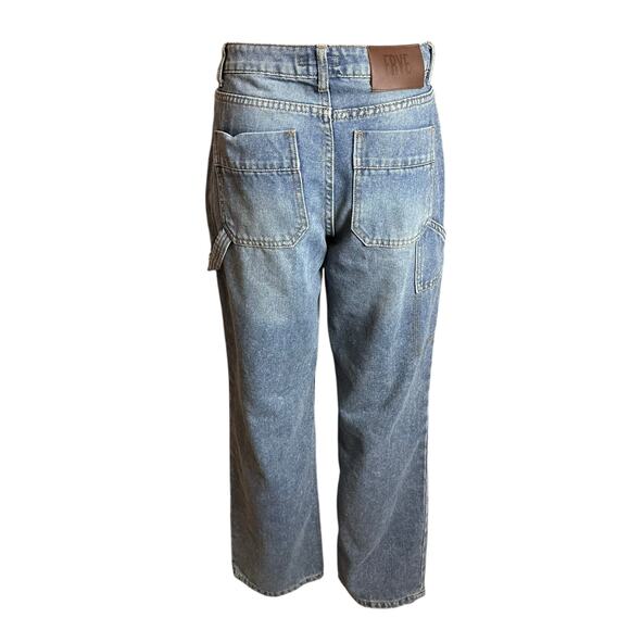 Frye Women’s Button Fly Carpenter Jeans Size 27 Straight Leg Utility Workwear - Picture 4 of 10
